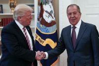 Trump möter Rysslands utrikesminister Sergej Lavrov våren 2017.