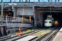Tågspåren mellan Stockholm central och Stockholm södra, den så kallade ”getingmidjan”, kommer att vara helt avstängda i påsk. Bilden är från i somras.