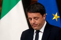 Avgående premiärministern Matteo Renzi.