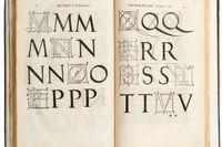 Ur Albrecht Dürers typografiska handbok från 1525. 