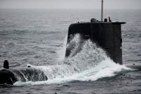 Den svenska ubåten Gotland deltar i en Nato-övning.