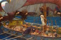 Odysseus surrad vid masten. Målning av John William Waterhouse inspirerad av Homeros ”Odysséen”.