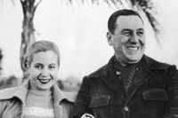 Eva (Evita) och Juan Perón, 1950.