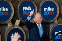 Presidentaspiranten och tidigare New Yorkborgmästaren Mike Bloomberg vid ett kampanjmöte i Virginia i helgen.