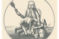 ”En skribent får ris”, dansk satirteckning inför återinförandet av censuren 1773. 