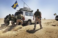 ARKIVBILD. Soldater ur svenska ISAF-styrkan i Mazar e Sharif i Norra Afghanistan.