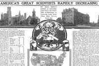 Den första universitetsrankningen, utförd av James Mc­Keen Cattell, presenterad i New York Times 20/11 1910.