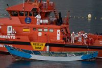 Den spanska sjöräddningen deltar i sökandet utanför Kanarieöarna. Arkivbild.