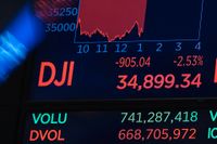 Röda siffror på börsen har följt efter den senaste veckans räntehöjningar. Arkivbild.