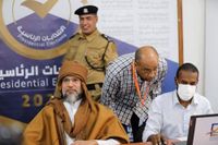 Saif al-Islam Gaddafi är en av huvudkandidaterna i Libyens presidentval, när det än hålls.