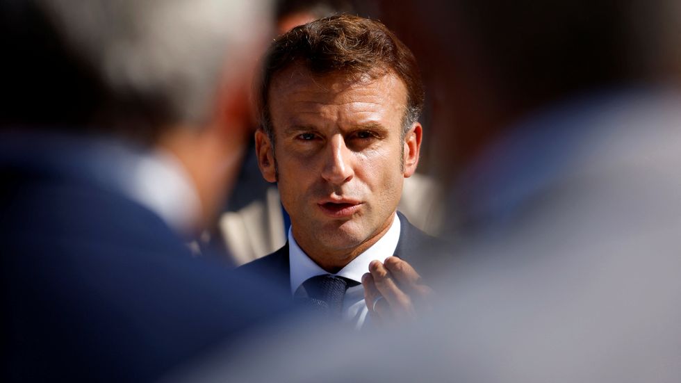Frankrikes president Emmanuel Macron. Arkivbild