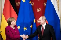 Angela Merkel och Vladimir Putin. 