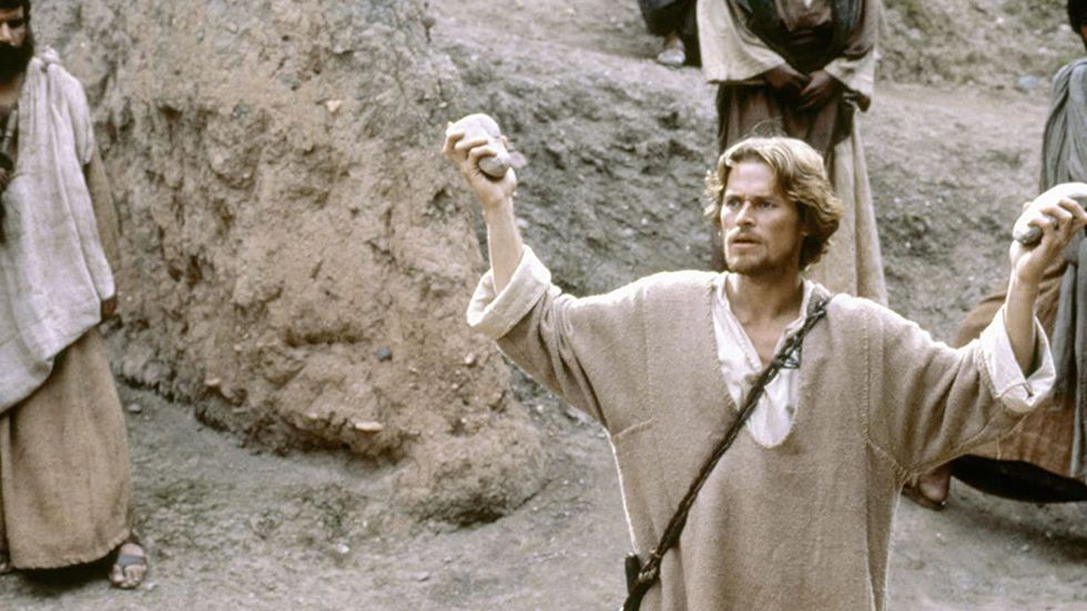 Willem Dafoe som Jesus i Martin Scorseses ”Kristi sista frestelse” från 1988.