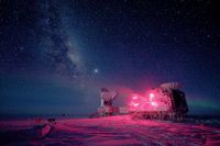 Teleskopet Bicep vid Sydpolen.