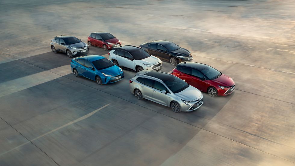 I Sverige säljs sju Toyota-modeller med hybriddrift.
