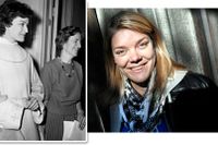 Svart-vita bilden: Margit Sahlin till höger samt Eva Zetterlund, den 1 april 1960.  Zetterlund visar prästskruden som Sahlin ska ha när hon blir Seriges första kvinnliga präst.

Färgbilden:  Karin Maltén har studerat 6 år till präst.
