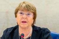 Chefen för FN:s högkommissarie för mänskliga rättigheter Michelle Bachelet. Arkivbild.