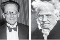 Erwin Schrödinger (t v) var en stor beundrare av Arthur Schopenhauers (t h) tänkande. 