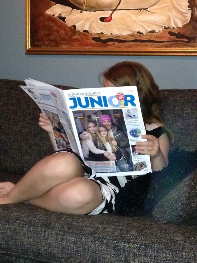 Ebba Åkerlund gillade att läsa Junior.