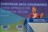 EU-kommissionens vice ordförande Margrethe Vestager presenterade på tisdagen förslag på en rad nya lagar som ska reglera digitala tjänster inom EU. Arkivbild.