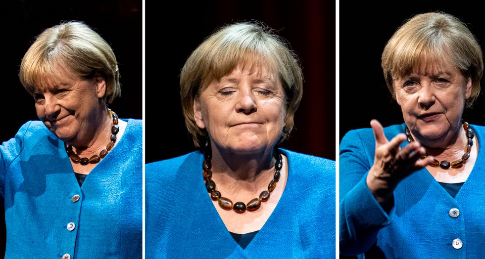 I tisdags gav Angela Merkel, Tysklands före detta kansler, en offentlig intervju på en teaterscen i Berlin.