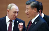 Vladimir Putin och Kinas president Xi Jinping. (Sergei Bobylev, Sputnik, Kremlin Pool Photo via AP) XAZ119
