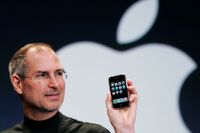 Steve Jobs vid lanseringen av Iphone den 9 januari 2007.