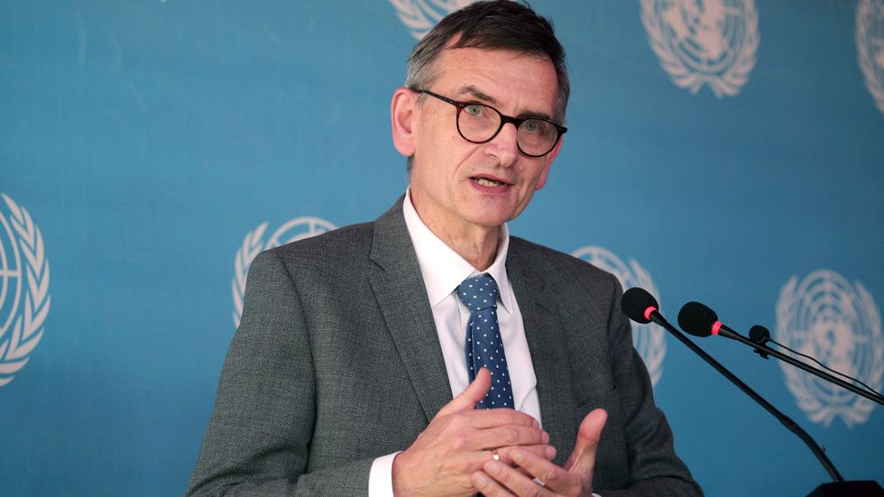 FN:s speciella sändebud i Sudan, Volker Perthes, håller tummarna för att samtal ska stabilisera landet. Arkivbild.