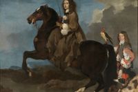 Drottning Kristina till häst, Sébastien Bourdon, 1653.