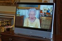 Videokonferens med drottning Elizabeth.