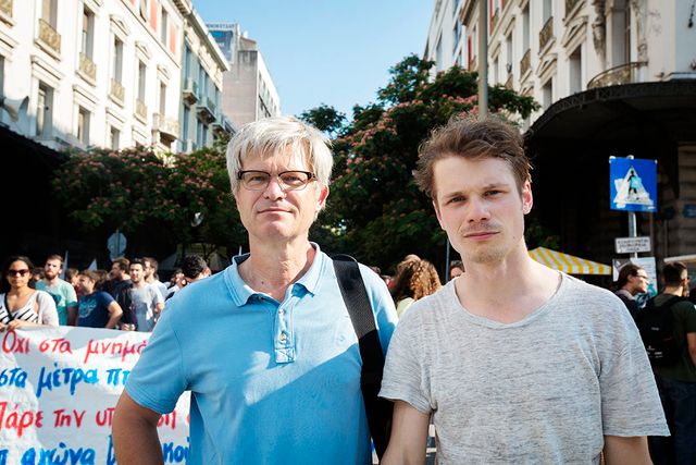 Tomas Lundin och Linus Sundahl-Djerf på plats i Grekland.