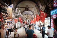 Grand Bazaar i Istanbul. Den turkiska liran är under stark press. 
