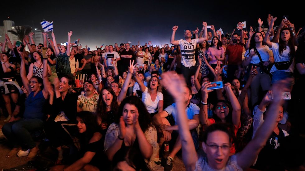 Publik vid Eurovision i Tel Aviv, Israel 2019. Arkivbild.