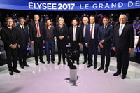 Elva presidentkandidater debatterade i fransk tv på tisdagskvällen.