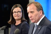 Nya gymnasie- och kunskapsminister Anna Ekström och statsminister Stefan Löfven.