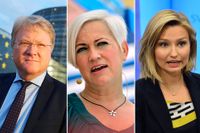 Tre kandidater att ta över som partiledare för KD: Lars Adaktusson, Acko Ankarberg Johansson och Ebba Busch Thor.