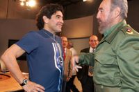 Diego Maradona och Fidel Castro 2005.
