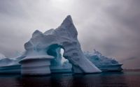 Isbergen vid Grönland smälter.