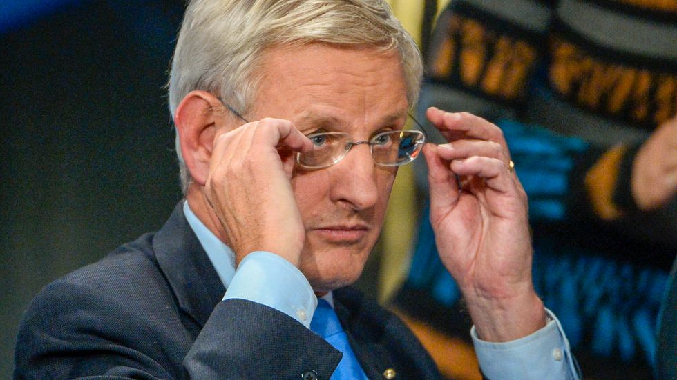 Toppdiplomaten Carl Bildt, som enligt regeringskansliet inte gått diplomatprogrammet, men som däremot tagit sig till toppdiplomatins översta skikt på andra sätt.