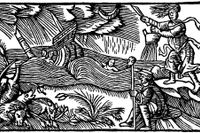 Folklig vidskepelse illustrerad i Olaus Magnus ”Historia om de nordiska folken” från 1500-talets mitt.  