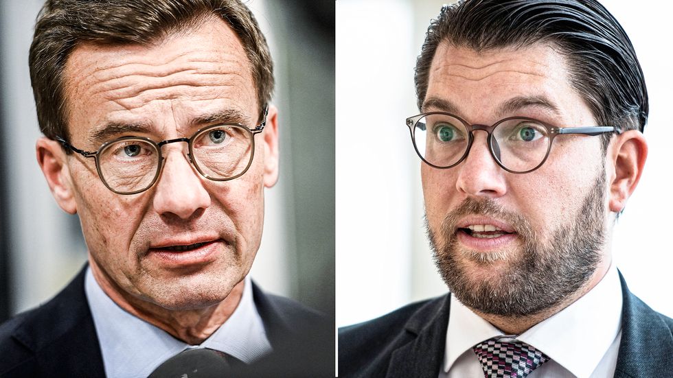 Ulf Kristersson (M) och Jimmie Åkesson (SD).