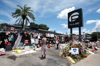Minneshögtid vid gayklubben Pulse i Orlando. Arkivbild.