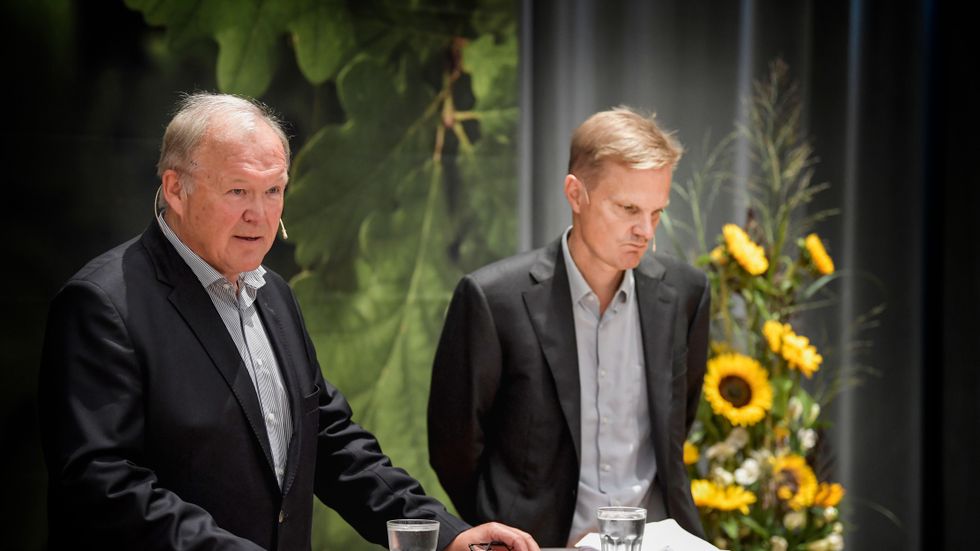 Swedbank styrelseordförande Göran Persson och vd Jens Henriksson.