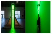 Bruce Nauman, ”Green Light Corridor”, 1970, Installationsvy.