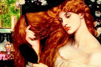 Den bibliska mytens Lilith sägs ha varit Adams första hustru och förknippas ofta med frestelse och död. I den prerafaelitiske konstnären Dante Gabriel Rosettis tolkning ”Lady Lilith” från cirka 1872–73 framställs hon med ett tidstypiskt stort och levande hårsvall.