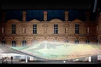 Förslaget till tillbyggnad av Louvren. 
ILLUSTRATION: MARIO BELLINI ARCHITECTS