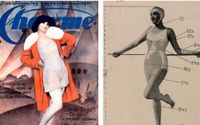 Omslag till ett nummer av tidskriften Charme, 1929. Till höger: illustration i Charme till artikel om ”rasskönhetens” idealmått. 