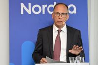 Storbanken Nordea, med Frank Vang-Jensen som vd, rapporterar kvartalsrapport. Arkivbild