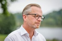 Finansminister Mikael Damberg efter en pressträff där han redogjorde för det ekonomiska läget och förutsättningarna för 2023 års budget på Harpsund.