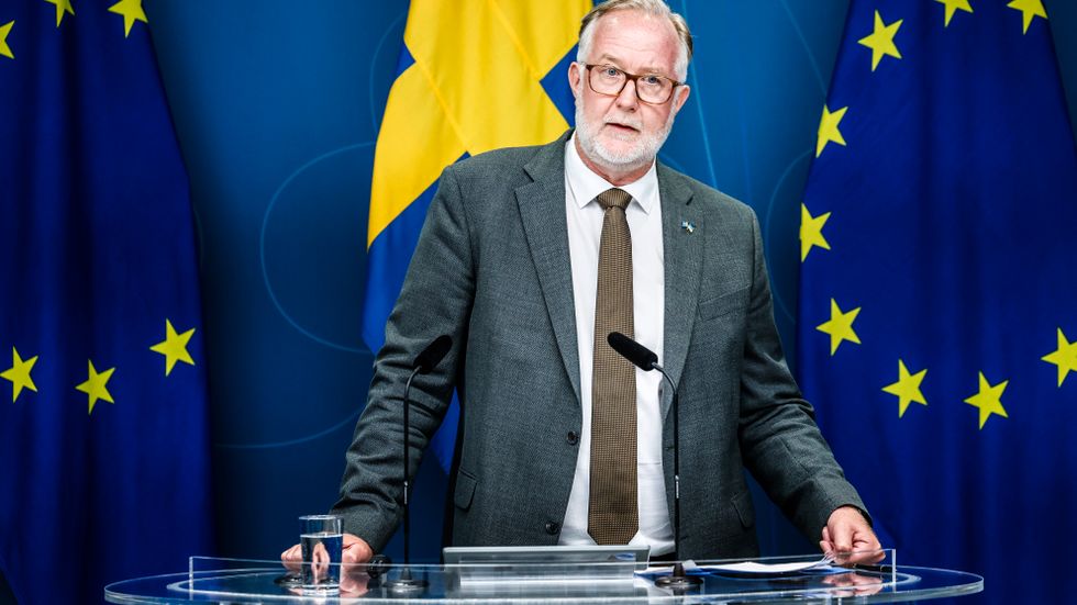 Johan Pehrson, Liberalenas partiledare och regeringens arbetsmarknads- och integrationsminister.